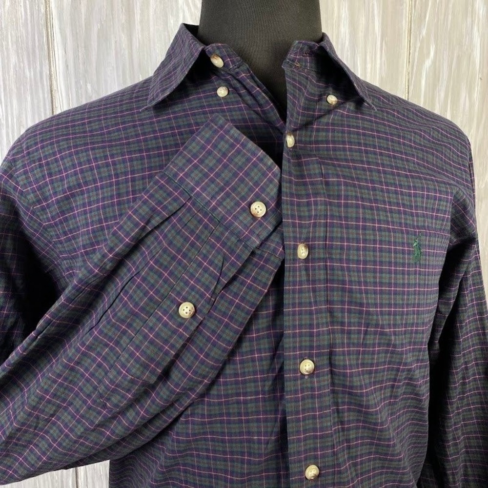 Polo Ralph Lauren‎ Plaid Button Down Shirt Men's Long Sleeve Casual Classic Fit